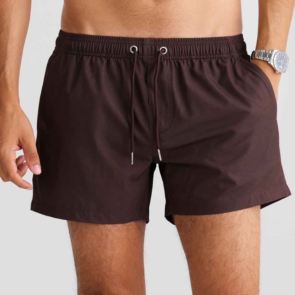 Brown Men's Swim Shorts